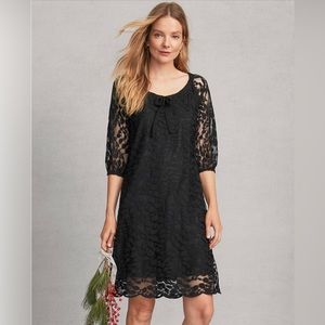 Garnett Hill Bohème Easy Lace Dress - Black - Size 4